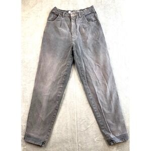 Anchor Blue Women's Gray Pleated Baggy Jeans Sz 11 100% Cotton Vintage‎ 90s